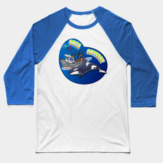 Orca Odyssey Baseball T-Shirt by lytebound